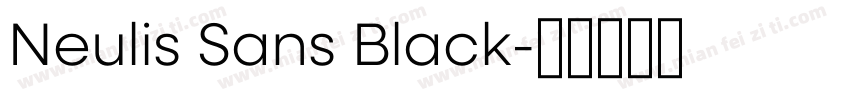 Neulis Sans Black字体转换
